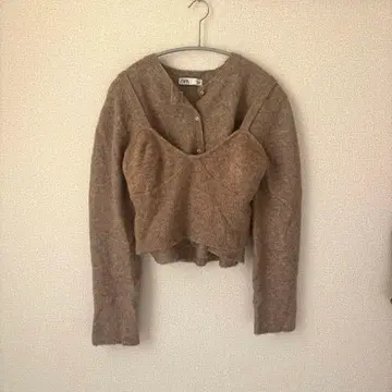 니트 가디건 & 뷔스티에 세트