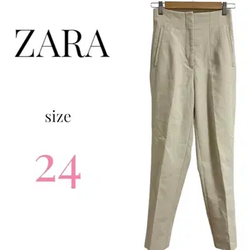 ZARA 클래식 팬츠 캐주얼 팬츠 오피스 화이트 24 여성용
