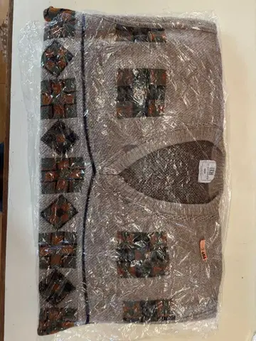 엘르 트리코트 기하학 패턴 니트 스웨터