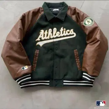 새상품급 Athletics 바시티 자켓 MLB 콜라보
