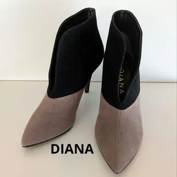 미사용급 다이애나 DIANA 부티 바이컬러 스틸레토 22cm