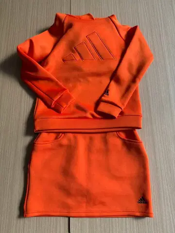 adidas 오렌지 골프웨어 후드 부착 세트 L