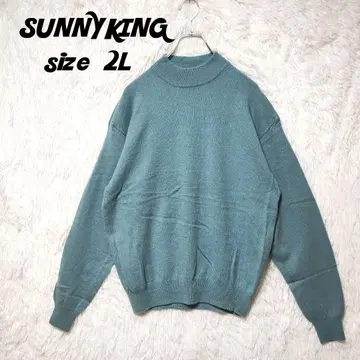 SUNNYKING 캐시미어 100% 니트 스웨터 터콰이즈 블루 계열 2L