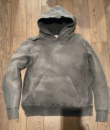 REMI RELIEF 빈티지 가공 다크 그레이 후드티 S 사이즈