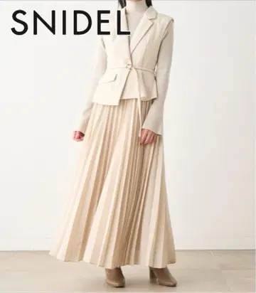 새상품급 SNIDEL 레이디 지지 틸 점프 스커트 2 아이보리
