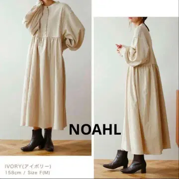 [ 미사용 새상품 ] NOAHL 노알 긴팔 롱 원피스 아이보리