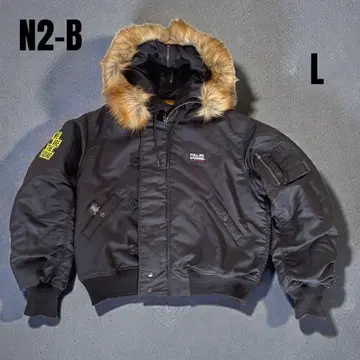 FULL-BK flight jacket N2-B black MENS L