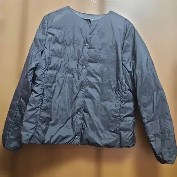 무인양품 노카라 다운 자켓 XL 사이즈 블랙