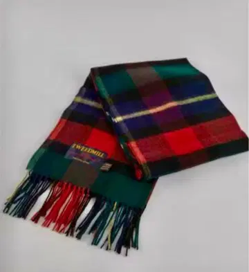 TWEEDMILL 울 체크 무늬 스톨