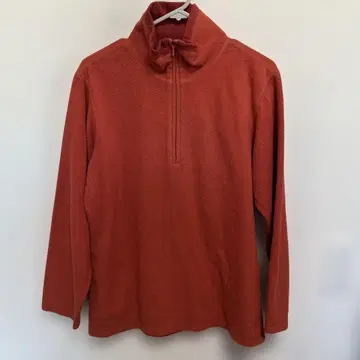 UNIQLO 오렌지 하프 지퍼 플리스 자켓 S