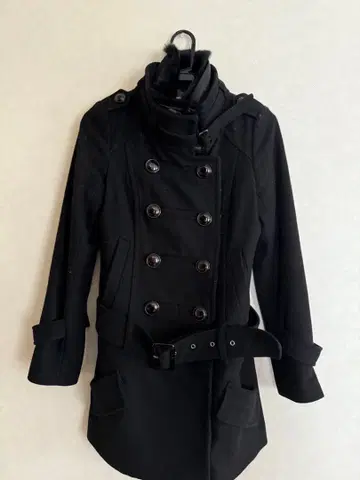 ROYAL PARTY 블랙 더블 브레스트 코트