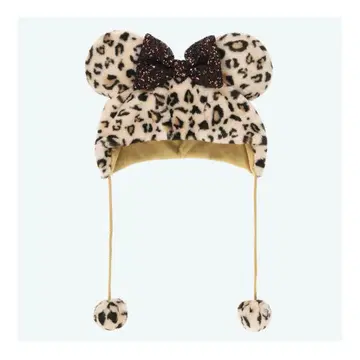 디즈니 팬캡 미니 레오파드 무늬 베이지