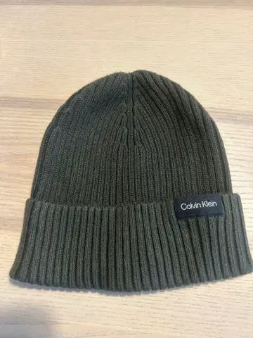 캘빈클라인 니트 모자 카키