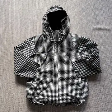 나일론 자켓 블랙 화이트 체크