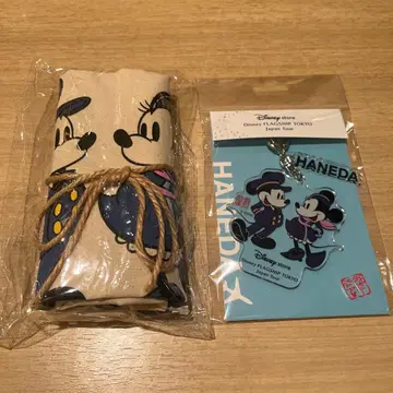 하네다 공항 한정판 미키 미니 토트백 아크릴 키링 디즈니 플래그십