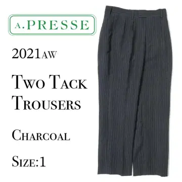 A.PRESSE 21aw 투턱 트라우저 차콜1