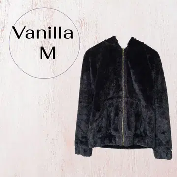 Vanilla 인조 모피 블루종 블랙 M 집업 보아 자켓