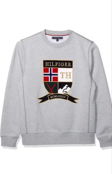 HILFIGER 엠블럼 포함 그레이 트레이닝복