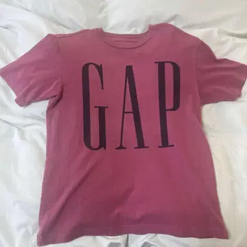 GAP 마룬 로고 T셔츠