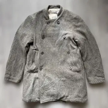 Dhal 그레이 더블 브레스트 롱 코트