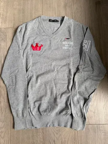 rough and swell 그레이 V넥 스웨터 M