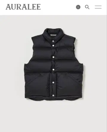 오라리 SUPER LIGHT NYLON RIPSTOP DOWN VEST
