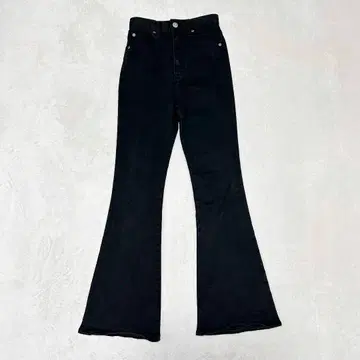 MOUSSY 마우지 하이웨스트 모션 플레어 데님 24 블랙