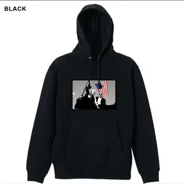 블랙 후드티 SACRIFICE TRUMP 습격 풀오버 후드티