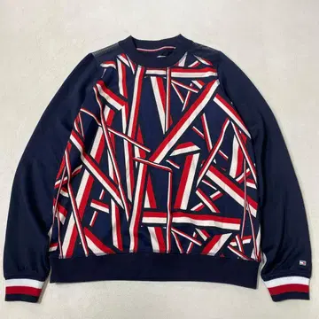 TOMMY HILFIGER 여성용 플래그 컬러 스웨트 셔츠