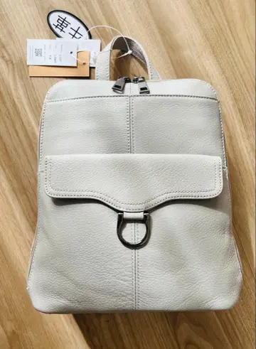 삭스 바 천연 가죽 백팩