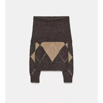 zara 스트랩리스 마름모꼴 니트 스웨터