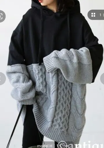 택 포함 미사용 안티카 이소재 도킹 후드티