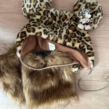 레오파드 무늬 미키 햇 프리 사이즈