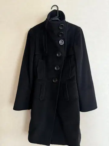 EGOIST 블랙 체스터 코트