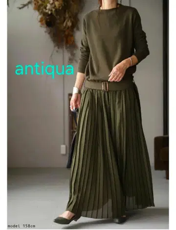 안티카 도킹 원피스 벨트 포함 플리츠 원피스