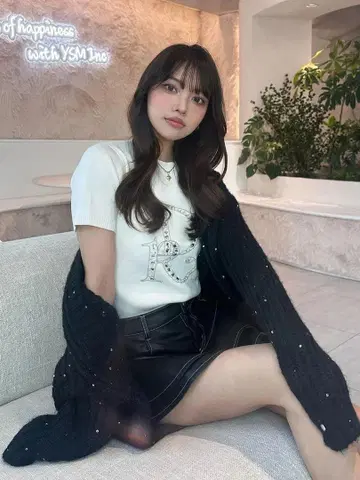 스프링 스팽글 오버 니트 가디건