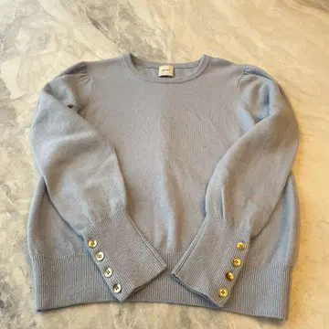 인기 Spick & Span 라이트 블루 울 캐시미어 니트 스웨터 F