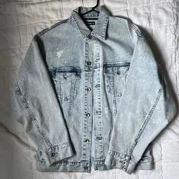 A'GEM/9 데님 자켓 꽃무늬 프린트