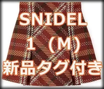 택 포함 새상품 SNIDEL 로빙 체크 미니 스커트 1(M) 스나이델