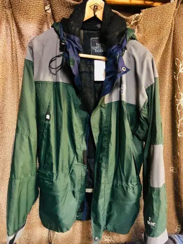 THE NORTH FACE 남성용 M 마운틴 후드티 그린/그레이