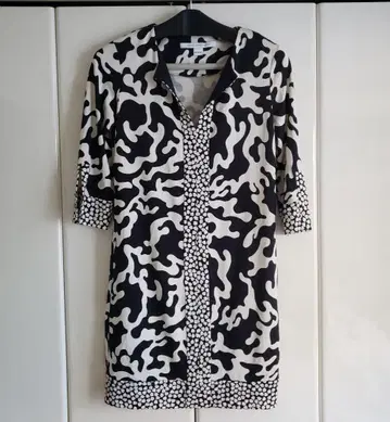 다이앤 폰 파스텐버그 실크 저지 미니 원피스 튜닉