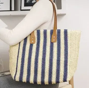 스트라이프 빅 토트백
