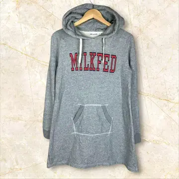 MILKFED 후드 부착 그레이 후드티 M