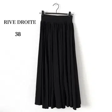 Z12-044 RIVE DROITE 이지 롱 스커트 38 블랙