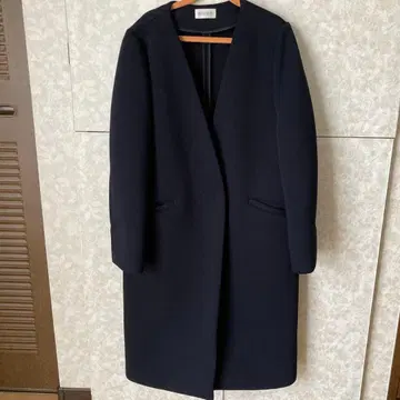 PLST 네이비 롱 코트