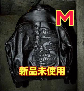 VALLAD x AVIREX LEATHER JACKET M