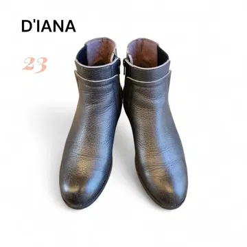 DIANA artemis 다이애나 사이드 고어 숏부츠 23cm 가죽 블랙