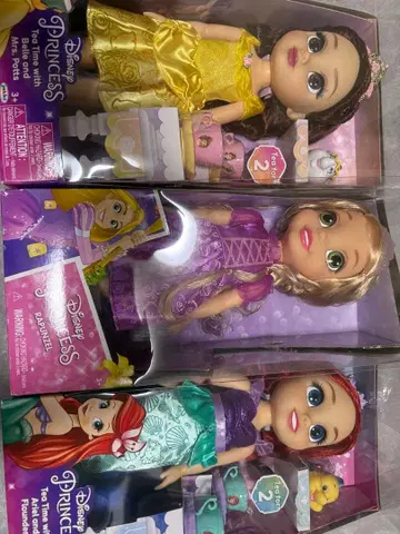 디즈니 프린세스 인형 3체 세트 티세트 포함