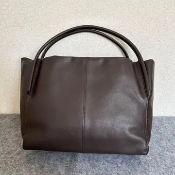 브라운 가죽 토트백 브라운