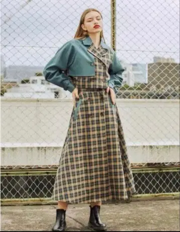 jouetie 에코 가죽 도킹 슬리브 3WAY 코트